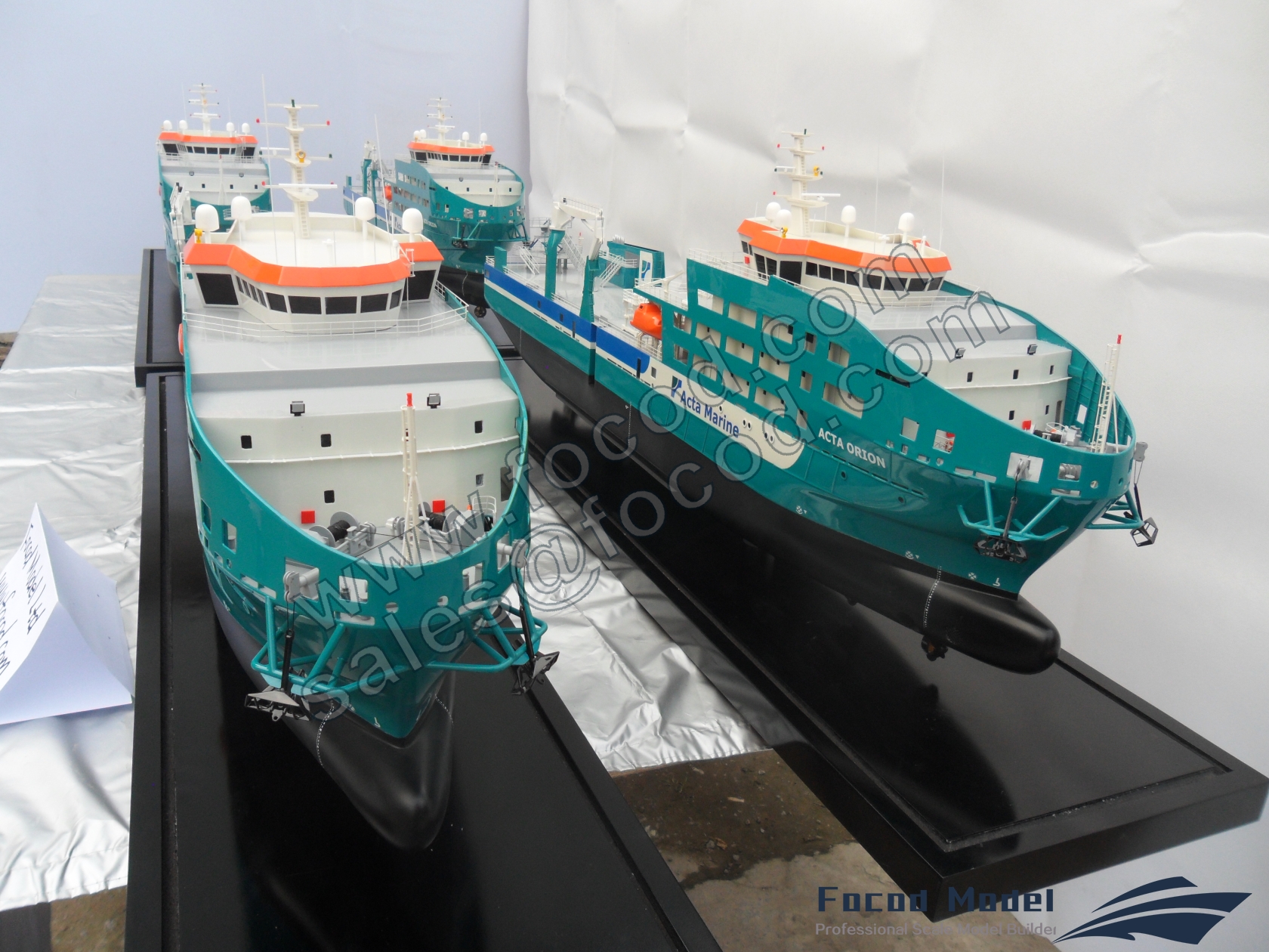 custom made model of 108m Offshore Support Vessel